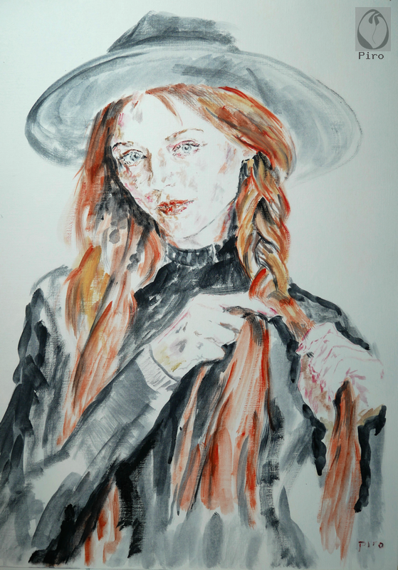oil on paper - olio su carta di Piro